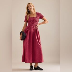 Raphaela Ruffle Berry Business Midi Dress US 14 / UK 18